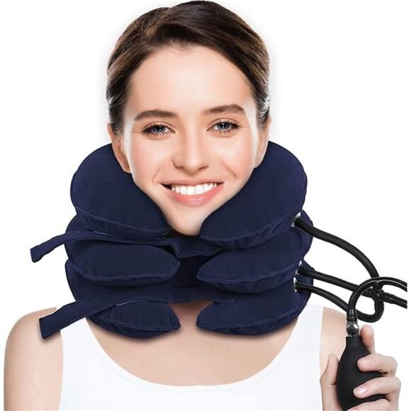 Cervical Neck Traction Device for Neck Pain Relief, Adjustable Inflatable Neck S - Picture 1 of 6